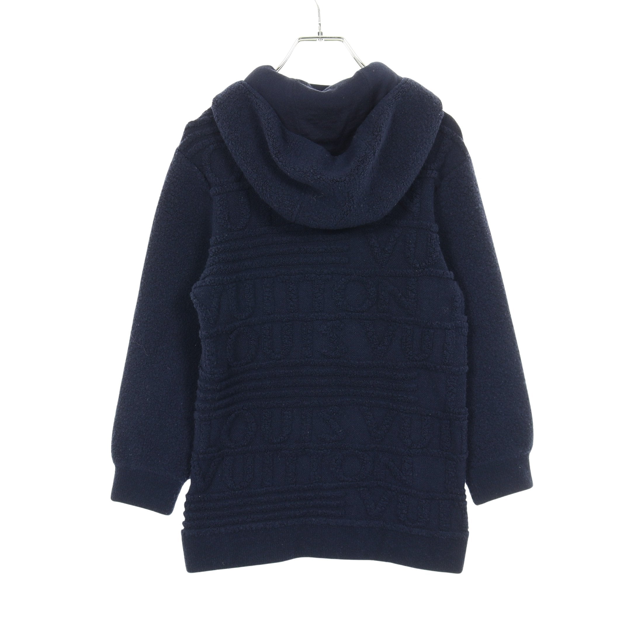 ロゴエンボス ジップアップパーカー ウール ネイビー ルイヴィトン – RECLO