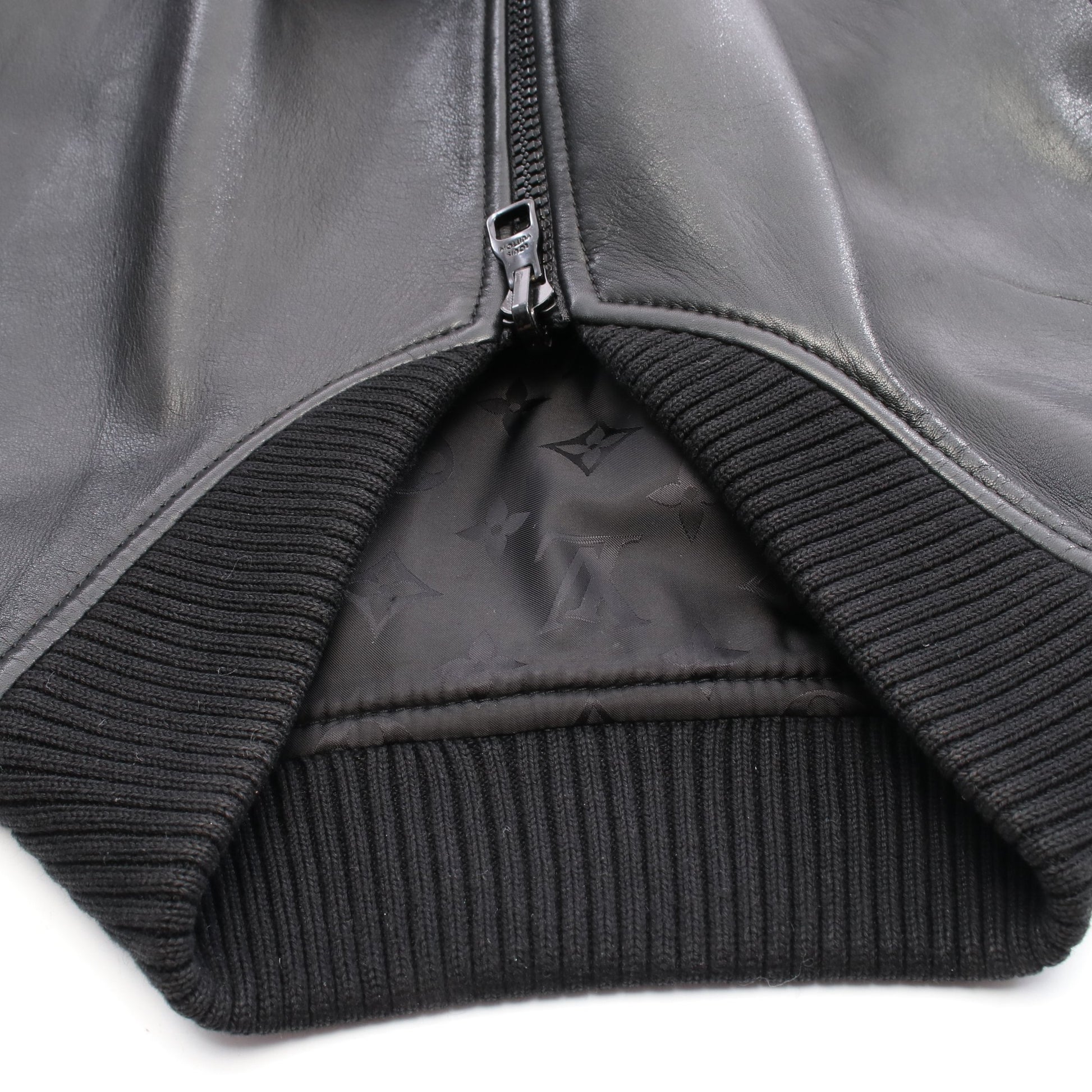 モノグラム ジャケット レザー ナイロン ブラック リバーシブル ルイヴィトン アウター LOUIS VUITTON