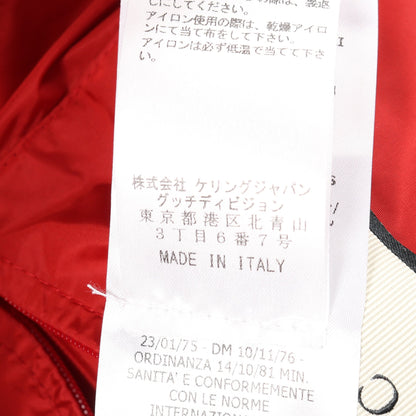 GUCCI WORLDWIDE ダウンコート チェック ナイロン ウール ブルー レッド 切替 グッチ アウター GUCCI