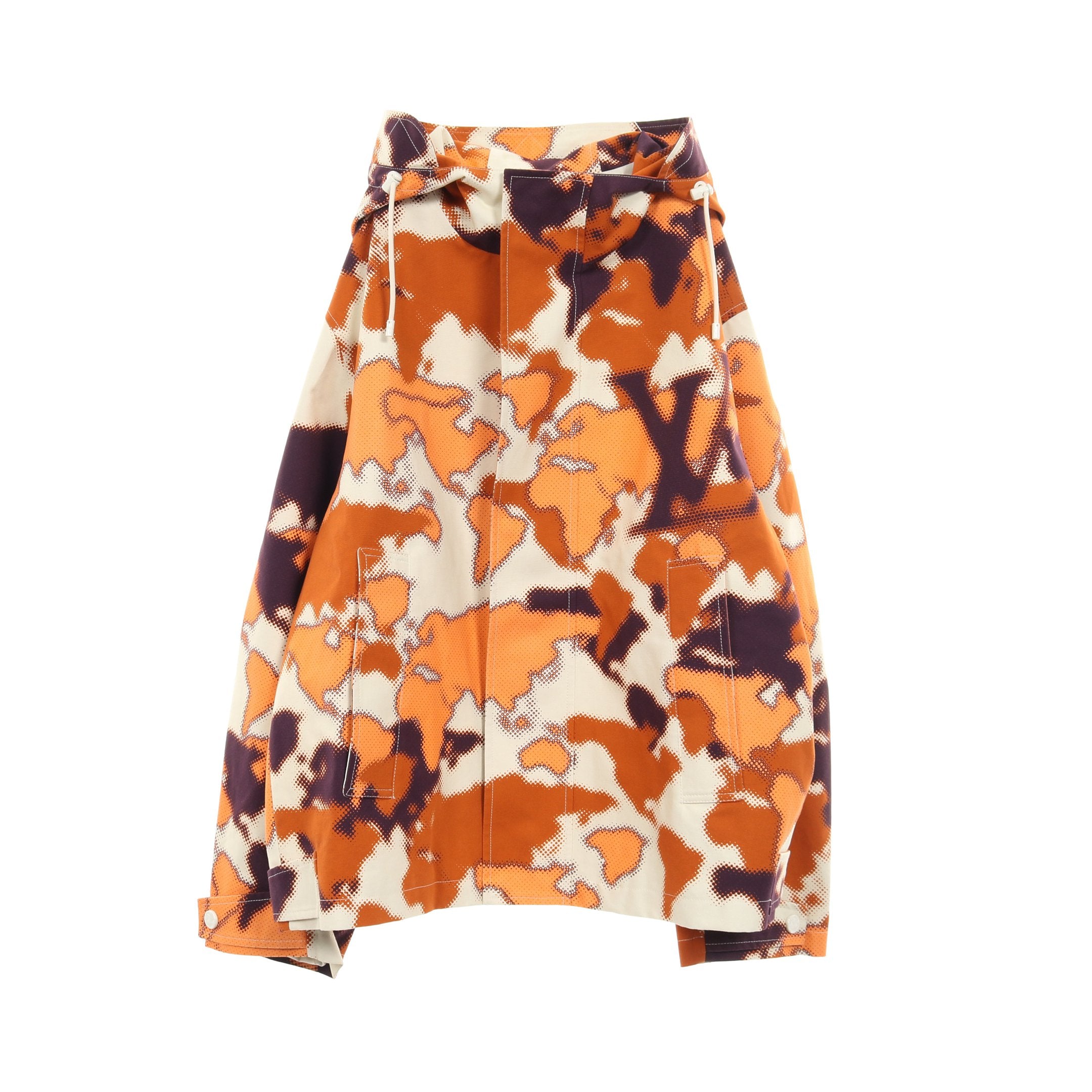 LVロゴ マウンテンパーカー 迷彩 カモフラ コットン オレンジブラウン