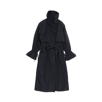 ロングコート 袖リボン ネイビー マックスマーラ アウター Max Mara