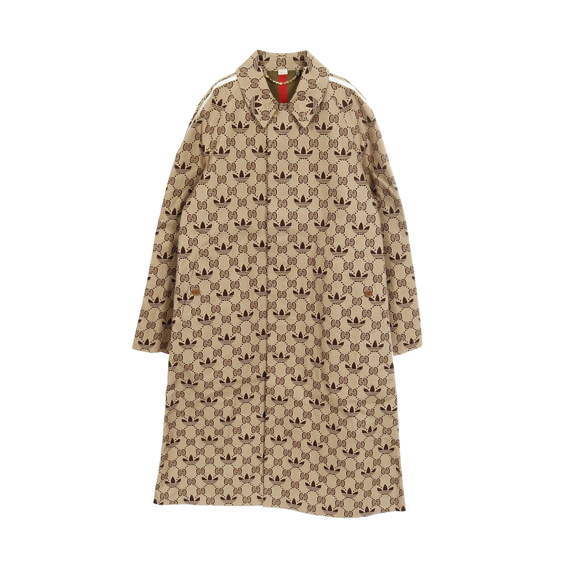 GUCCI × adidas GG柄 コート コットン ベージュ ダークブラウン グッチ アウター GUCCI