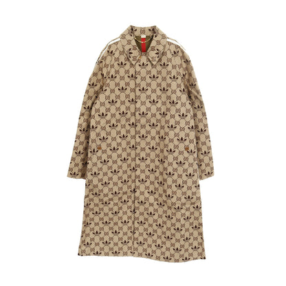 GUCCI × adidas GG柄 コート コットン ベージュ ダークブラウン グッチ アウター GUCCI