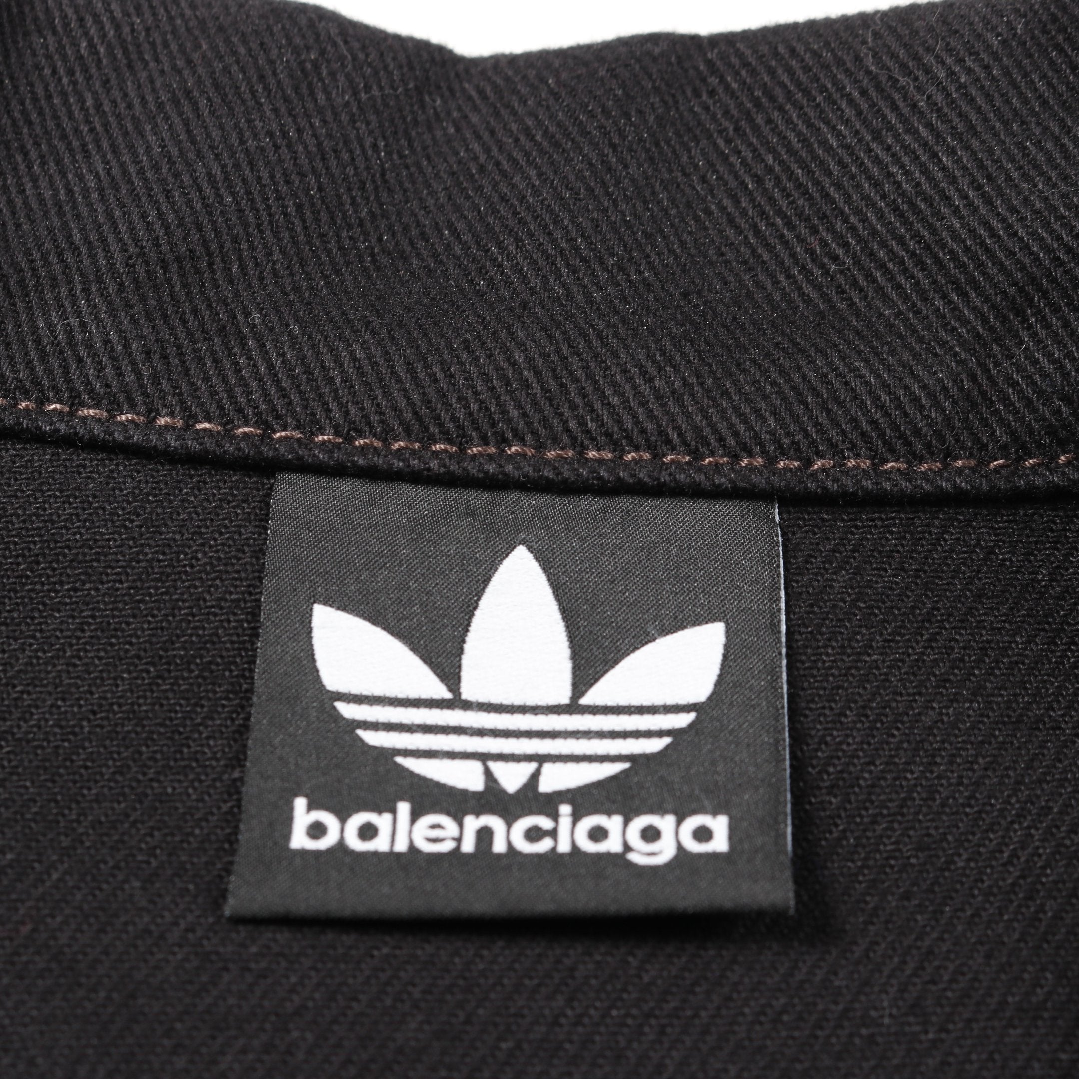 BALENCIAGA × adidas デニムジャケット コットン ブラック ホワイト