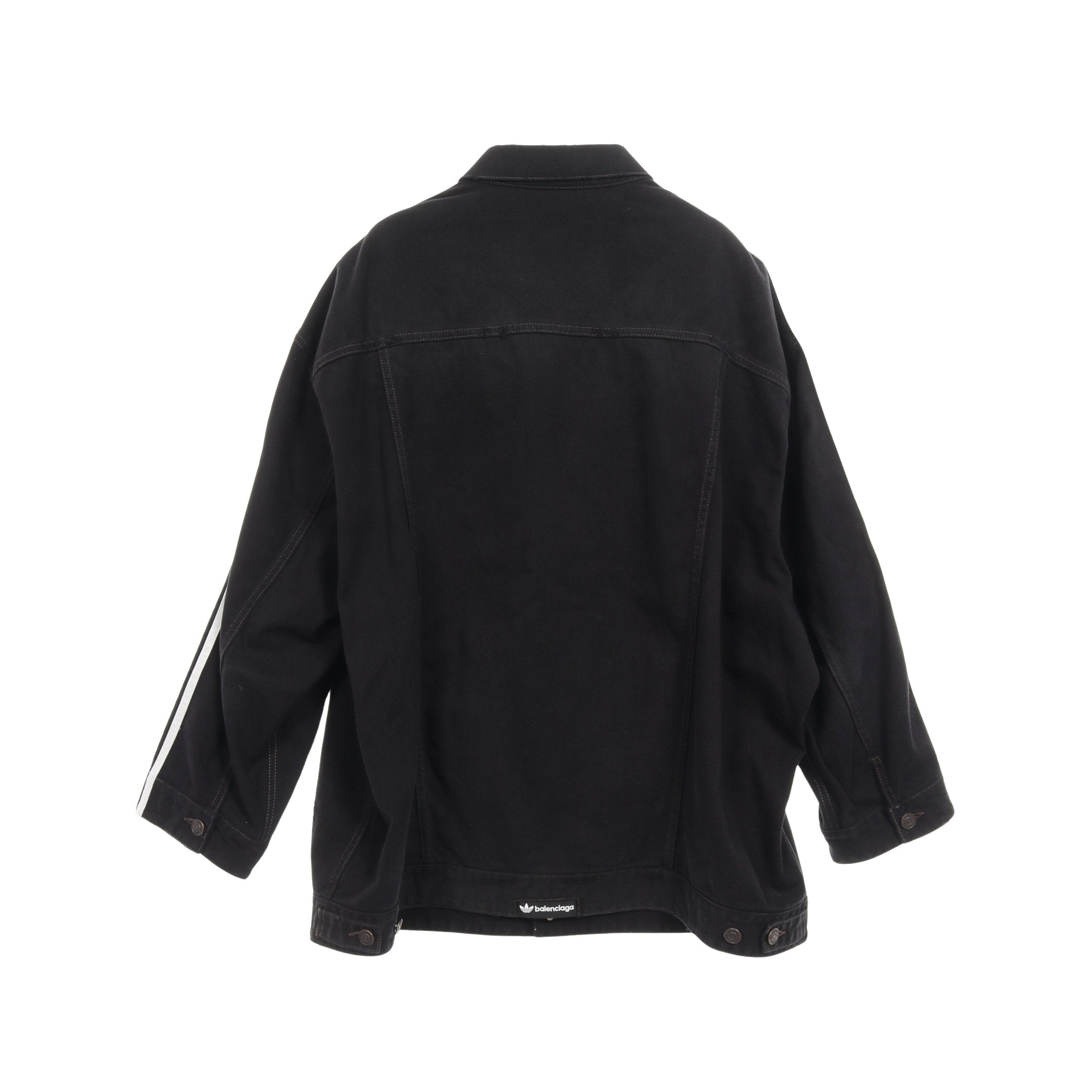 BALENCIAGA × adidas デニムジャケット コットン ブラック ホワイト