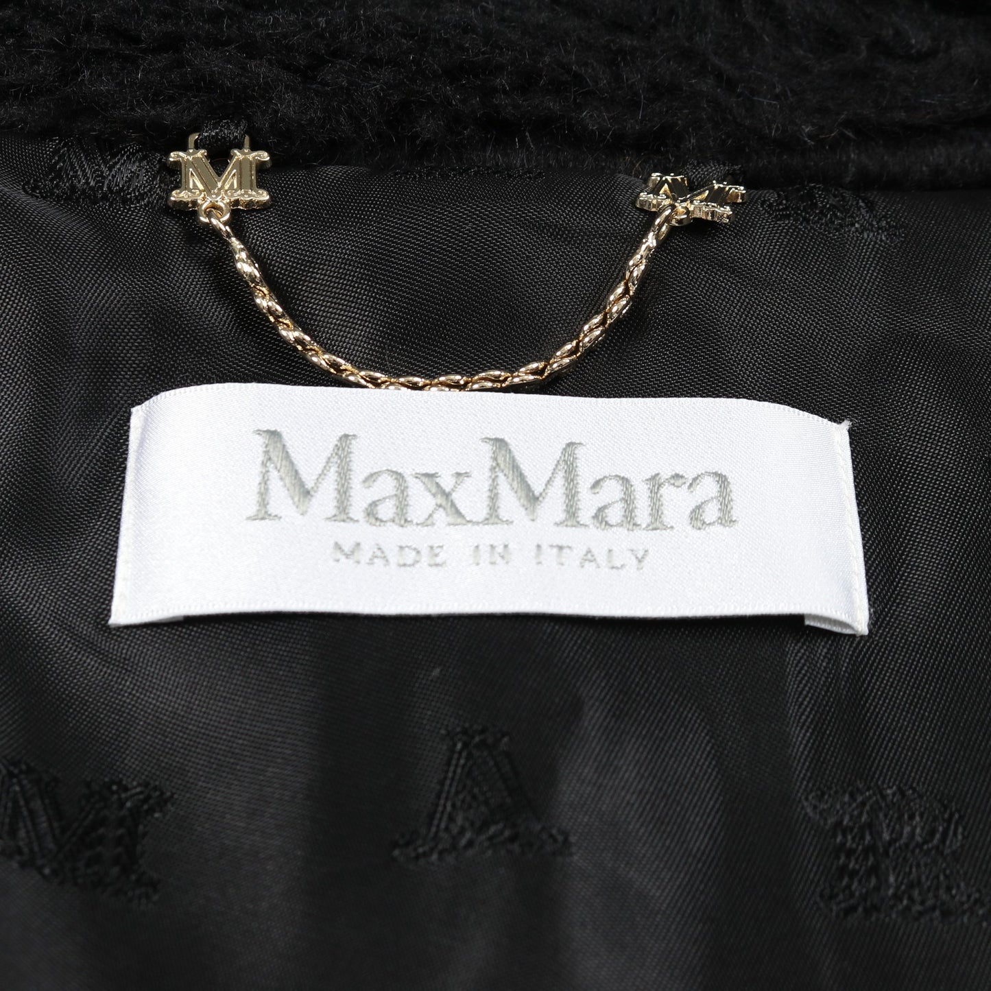 テディベア ボア ポンチョ アルパカ ウール シルク ブラック マックスマーラ アウター Max Mara