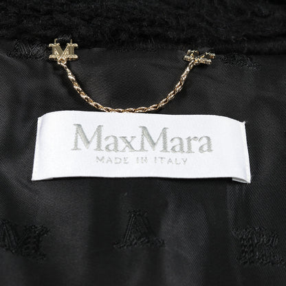 テディベア ボア ポンチョ アルパカ ウール シルク ブラック マックスマーラ アウター Max Mara