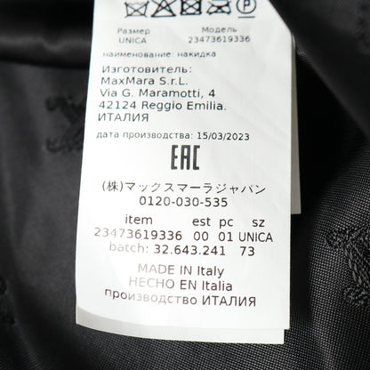 テディベア ボア ポンチョ アルパカ ウール シルク ブラック マックスマーラ アウター Max Mara