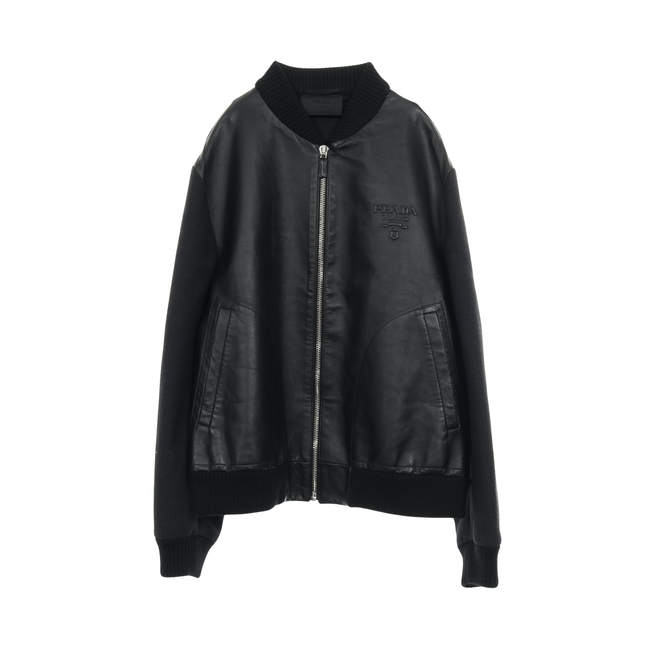 m*i様 【超希少】PRADA ボンバージャケット ブラック レザー切替 m*i様