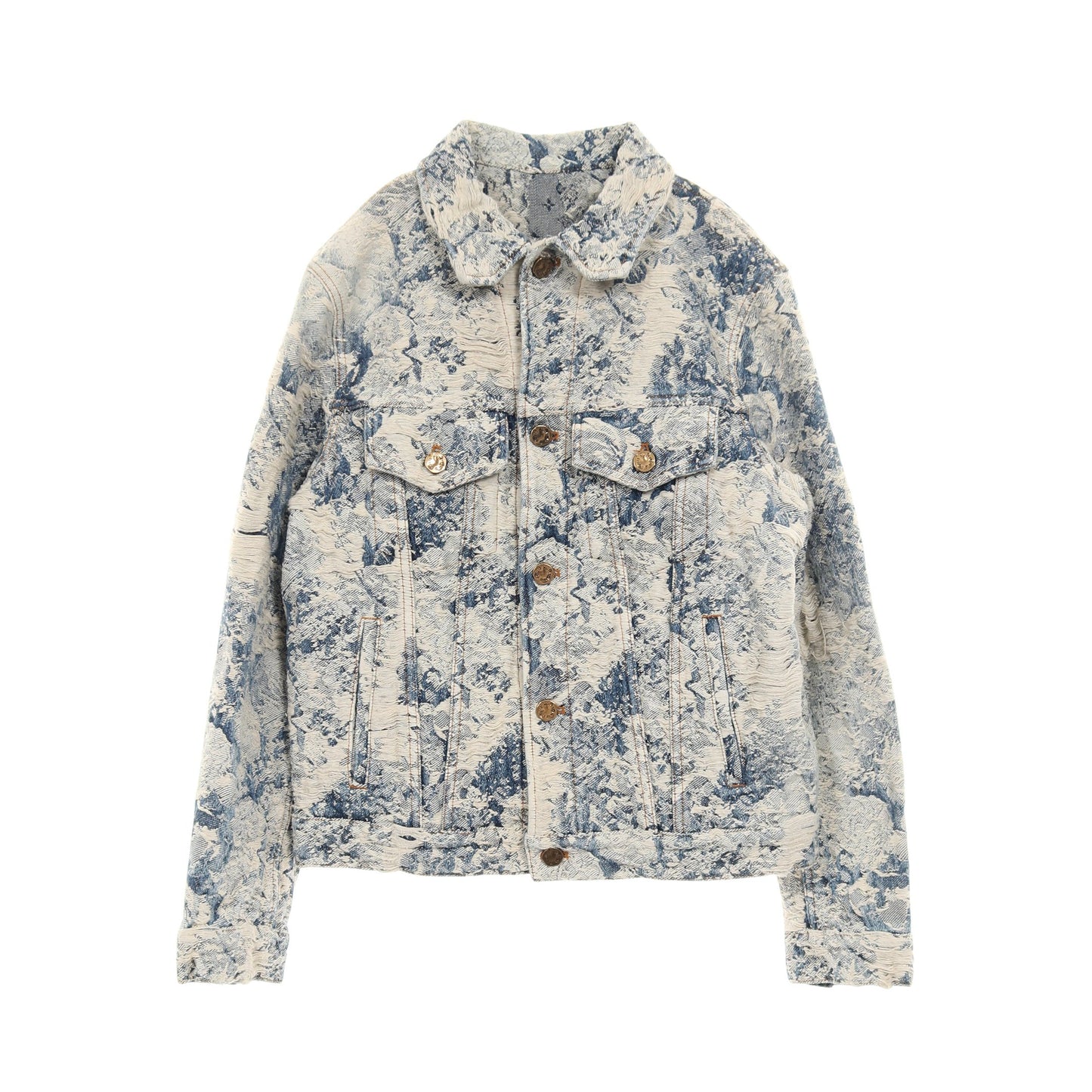 クラシックモノグラム デニムジャケット コットン アイボリー ブルー ルイヴィトン アウター LOUIS VUITTON