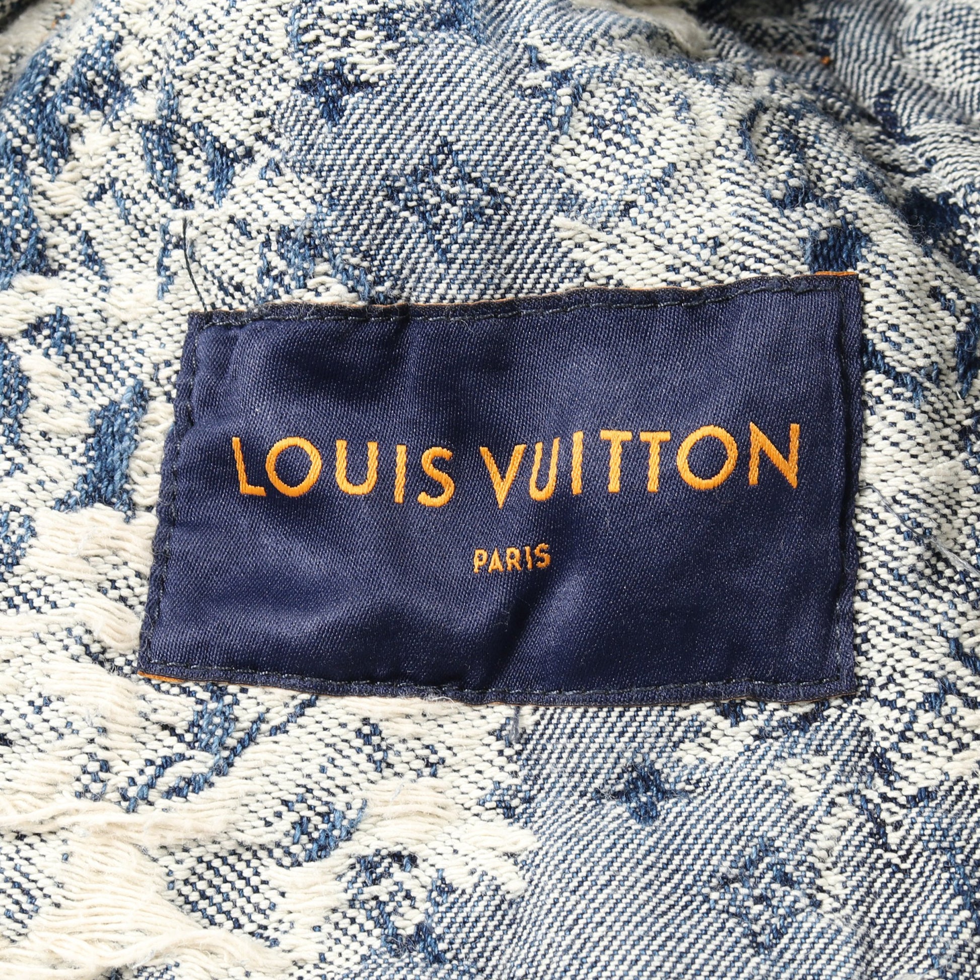 クラシックモノグラム デニムジャケット コットン アイボリー ブルー ルイヴィトン アウター LOUIS VUITTON