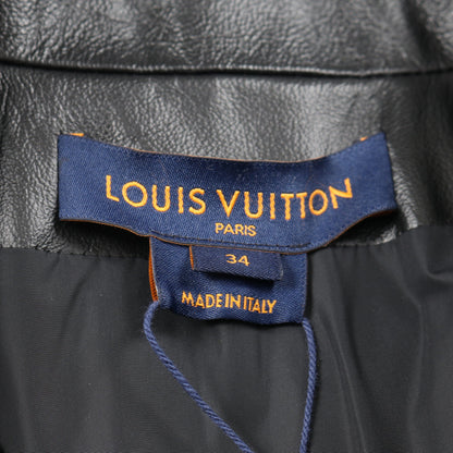 バイカージャケット レザージャケット ライダースジャケット スタッズ レザー ブラック ルイヴィトン アウター LOUIS VUITTON