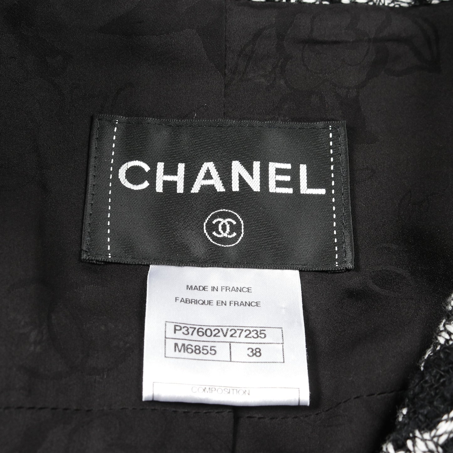 ツイード ジャケット コットン シルク ブラック ホワイト シャネル アウター CHANEL
