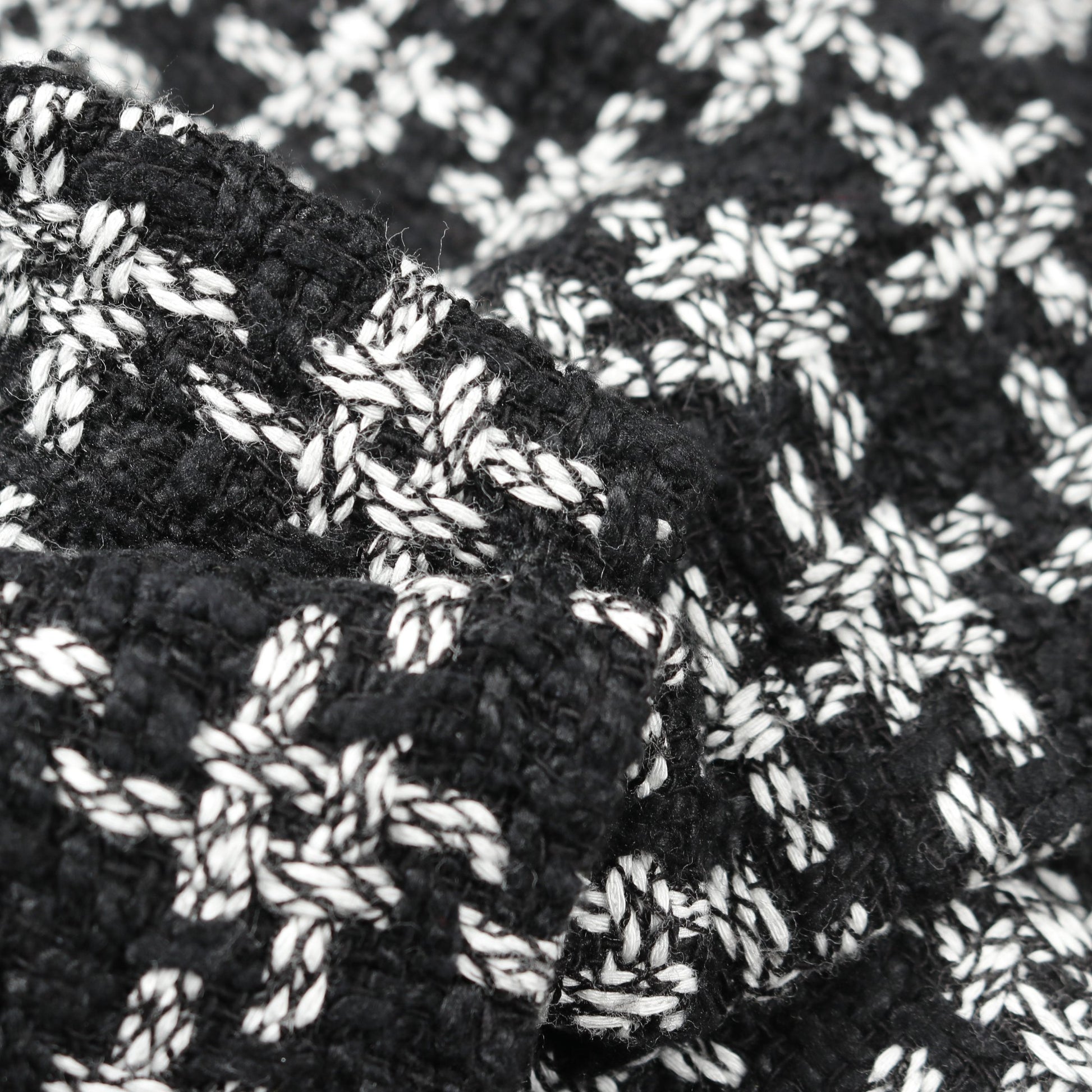 ツイード ジャケット コットン シルク ブラック ホワイト シャネル アウター CHANEL