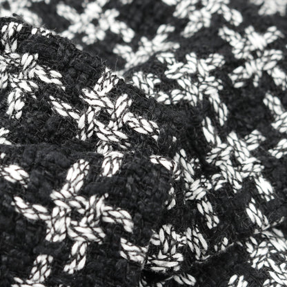 ツイード ジャケット コットン シルク ブラック ホワイト シャネル アウター CHANEL