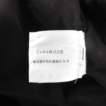ツイード ジャケット コットン シルク ブラック ホワイト シャネル アウター CHANEL