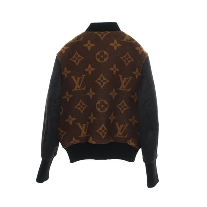 モノグラム ボンバージャケット ウール コットン カシミヤ ブラウン ブラック 中綿 ルイヴィトン アウター LOUIS VUITTON