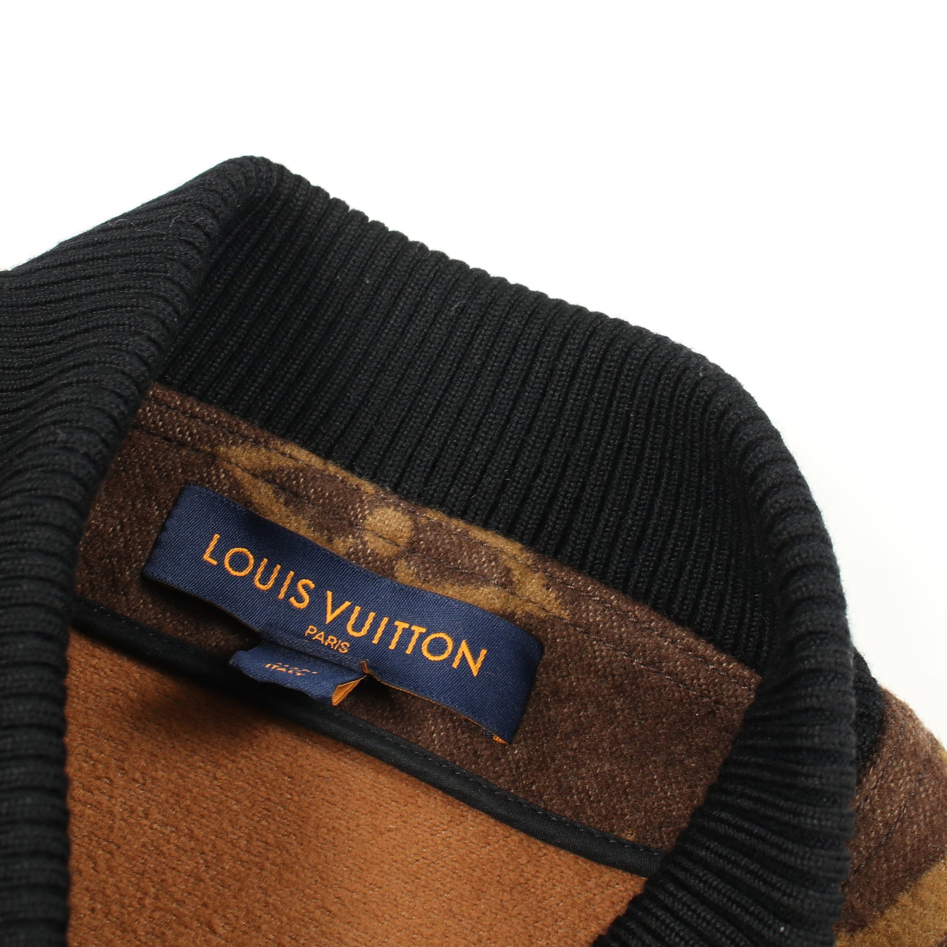 モノグラム ボンバージャケット ウール コットン カシミヤ ブラウン ブラック 中綿 ルイヴィトン アウター LOUIS VUITTON