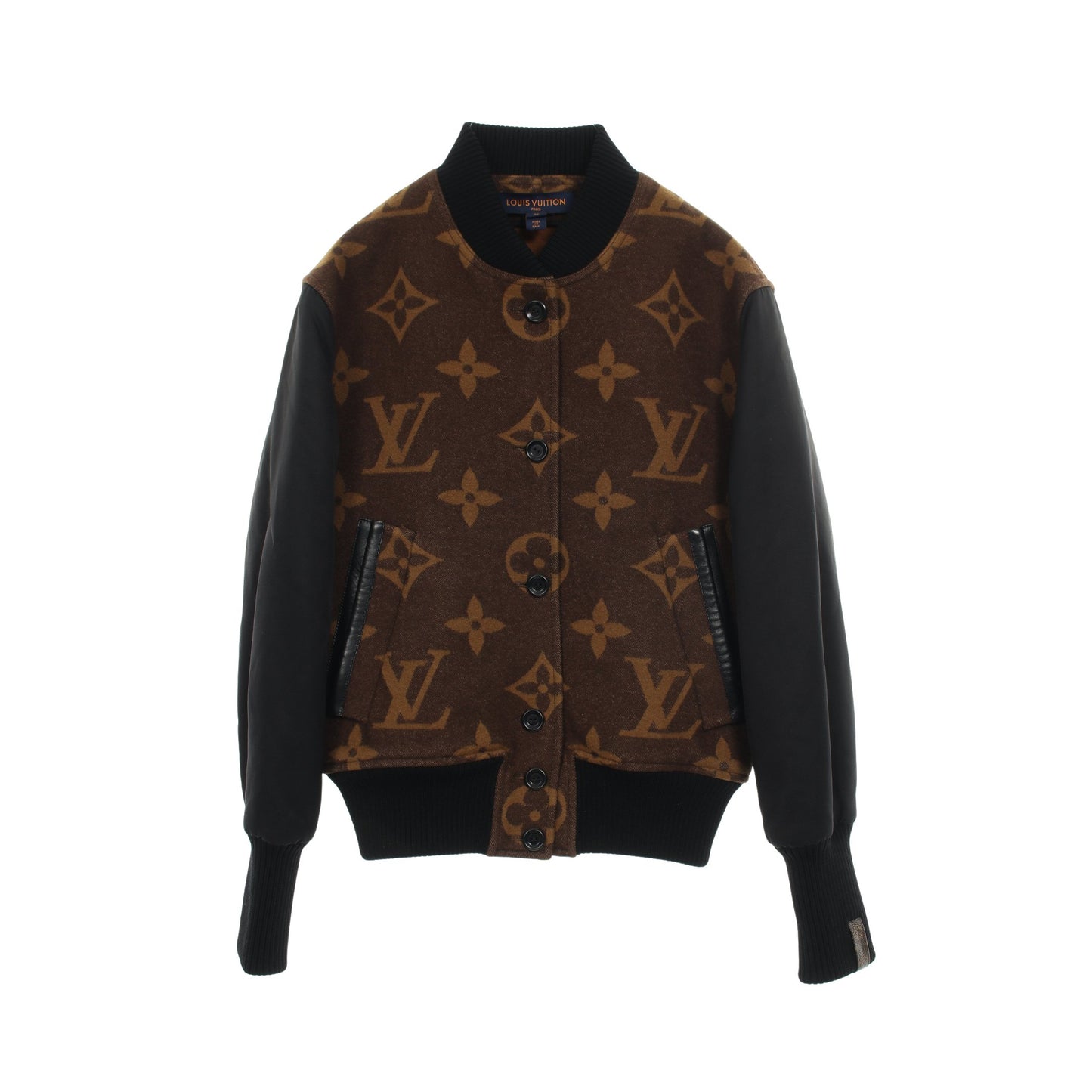 モノグラム ボンバージャケット ウール コットン カシミヤ ブラウン ブラック 中綿 ルイヴィトン アウター LOUIS VUITTON