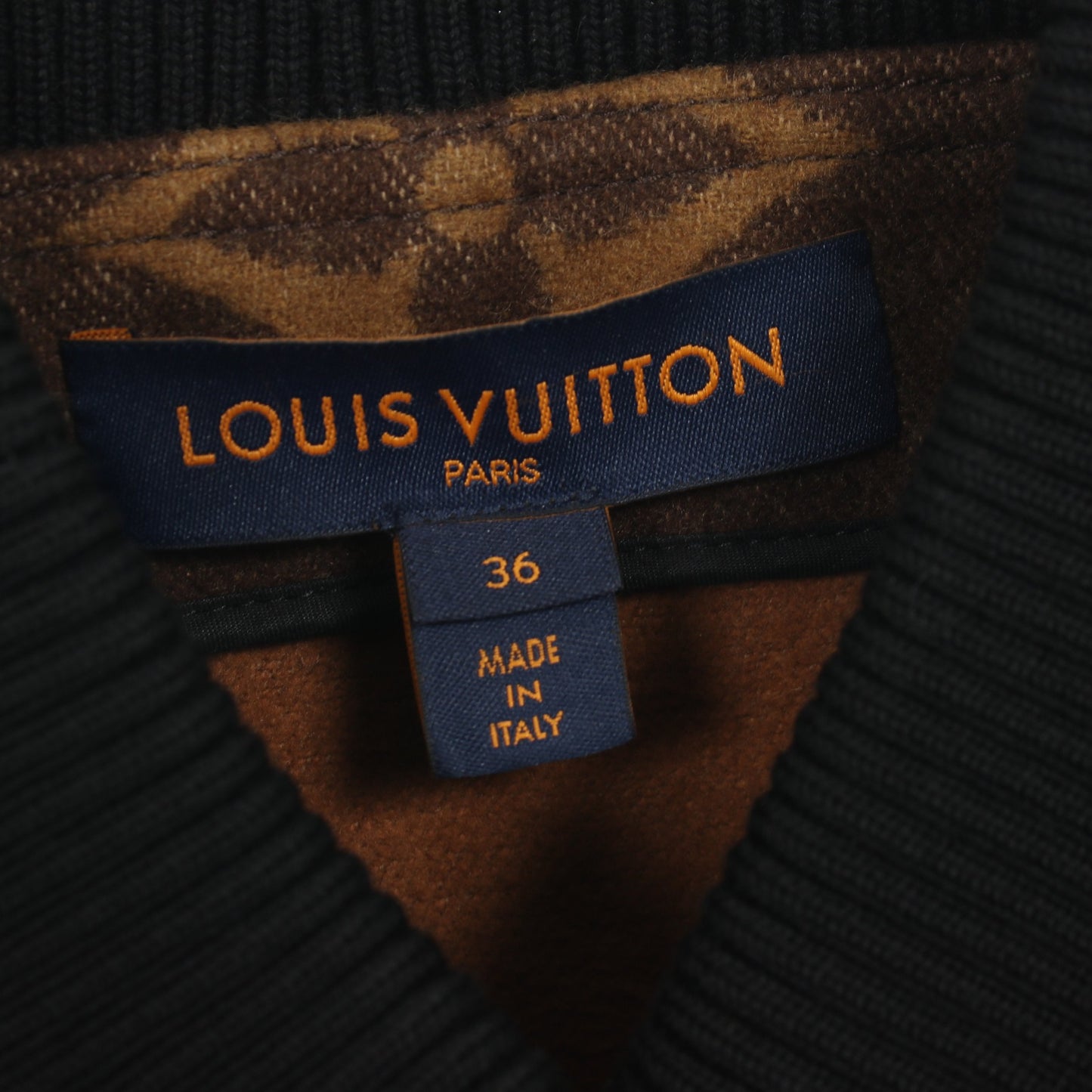 モノグラム ボンバージャケット ウール コットン カシミヤ ブラウン ブラック 中綿 ルイヴィトン アウター LOUIS VUITTON