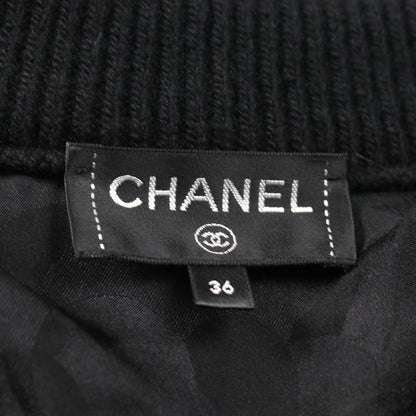 ココマーク ボアジャケット ブルゾン アルパカ ブラック ホワイト シルバー シャネル アウター CHANEL