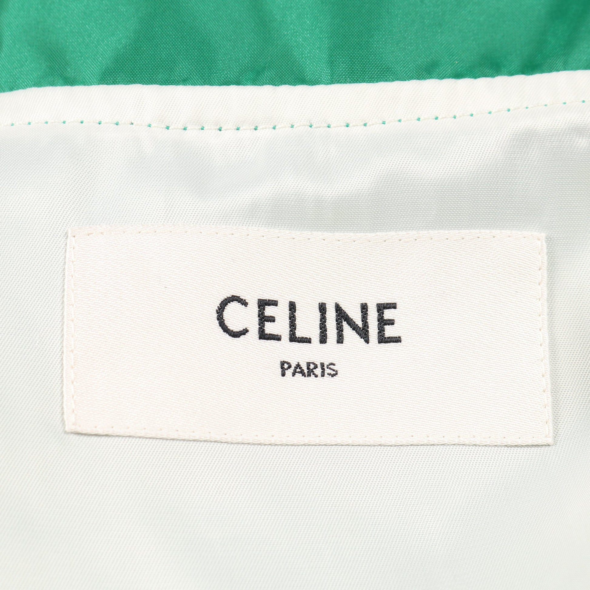 コーチジャケット ジャケット バックロゴ ナイロン グリーン セリーヌ アウター CELINE