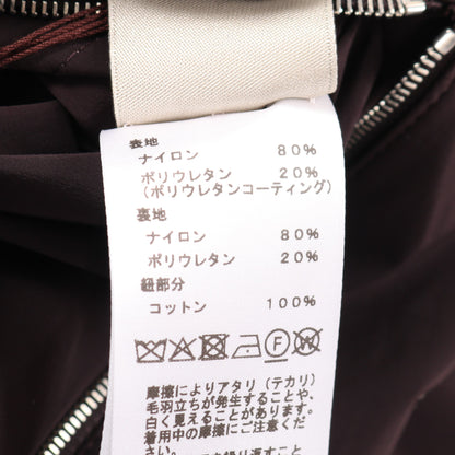 ナイロンジャケット ナイロン バーガンディ ブラック フード付き エルメス アウター HERMES