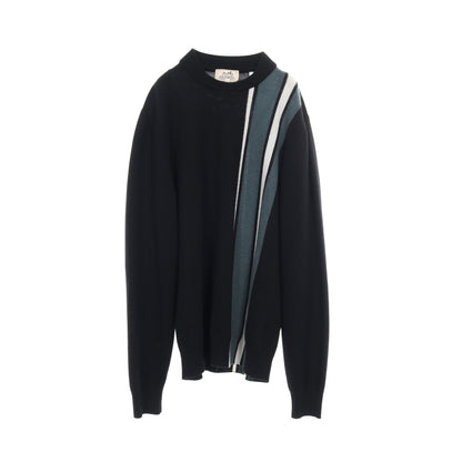 ニット カシミヤ ブラック ブルーグリーン ホワイト エルメス トップス HERMES