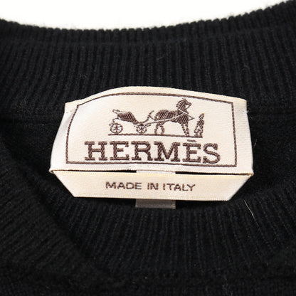 ニット カシミヤ ブラック ブルーグリーン ホワイト エルメス トップス HERMES