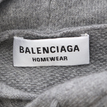 プルオーバーパーカー ロゴ刺繍 カシミヤ ウール グレー バレンシアガ トップス BALENCIAGA