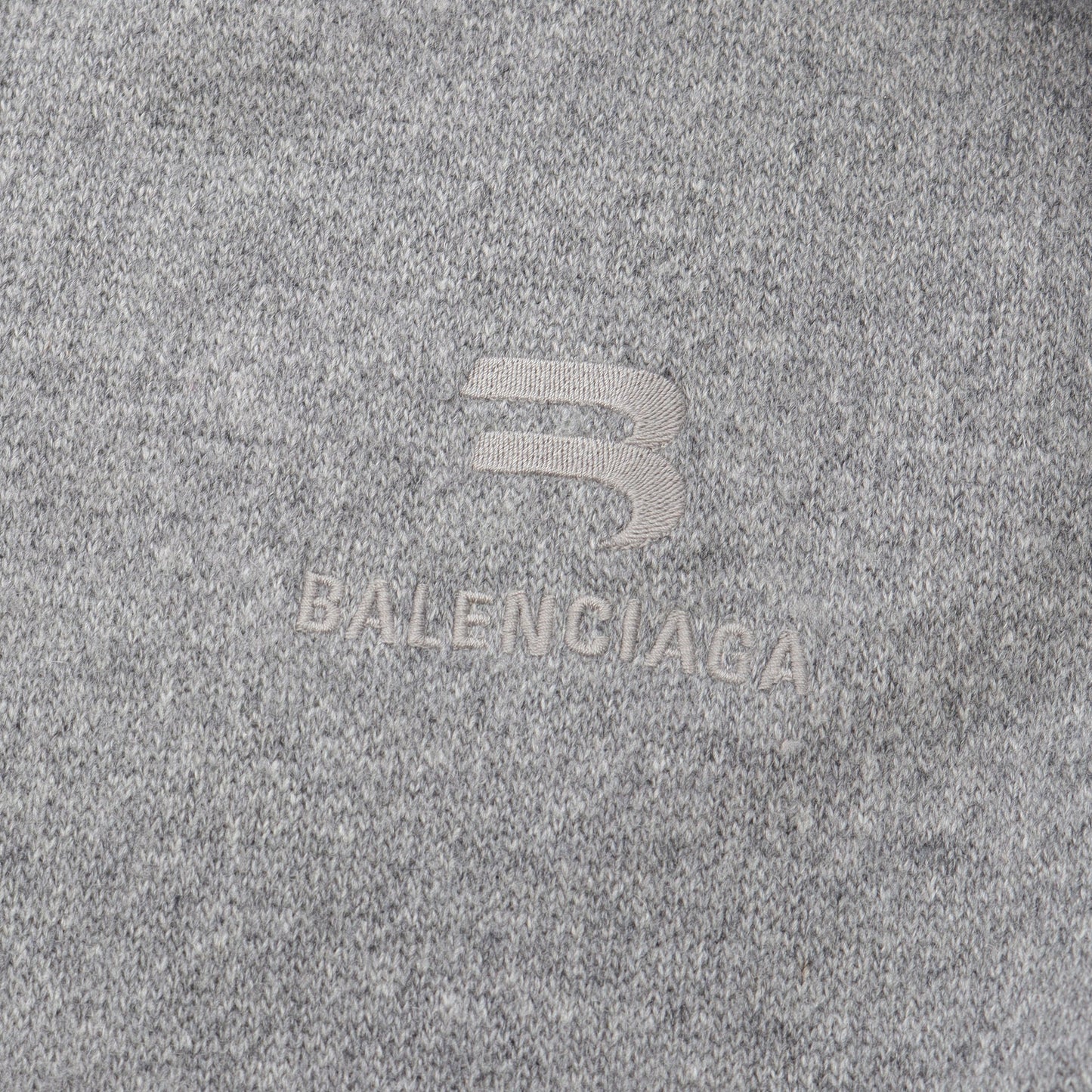 プルオーバーパーカー ロゴ刺繍 カシミヤ ウール グレー バレンシアガ トップス BALENCIAGA