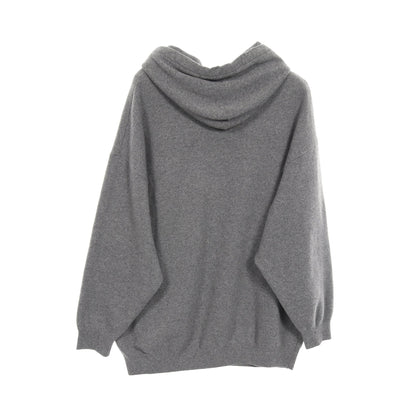 プルオーバーパーカー ロゴ刺繍 カシミヤ ウール グレー バレンシアガ トップス BALENCIAGA