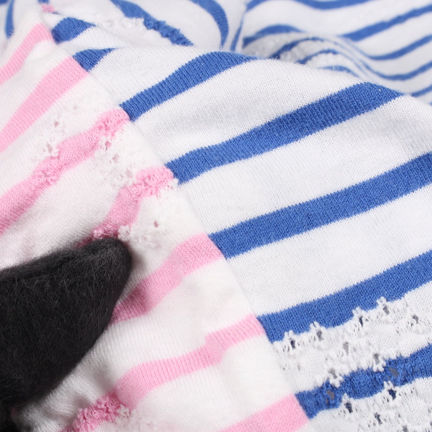 ココマーク 半袖Tシャツ ボーダー コットン ホワイト ブルー ピンク シャネル トップス CHANEL