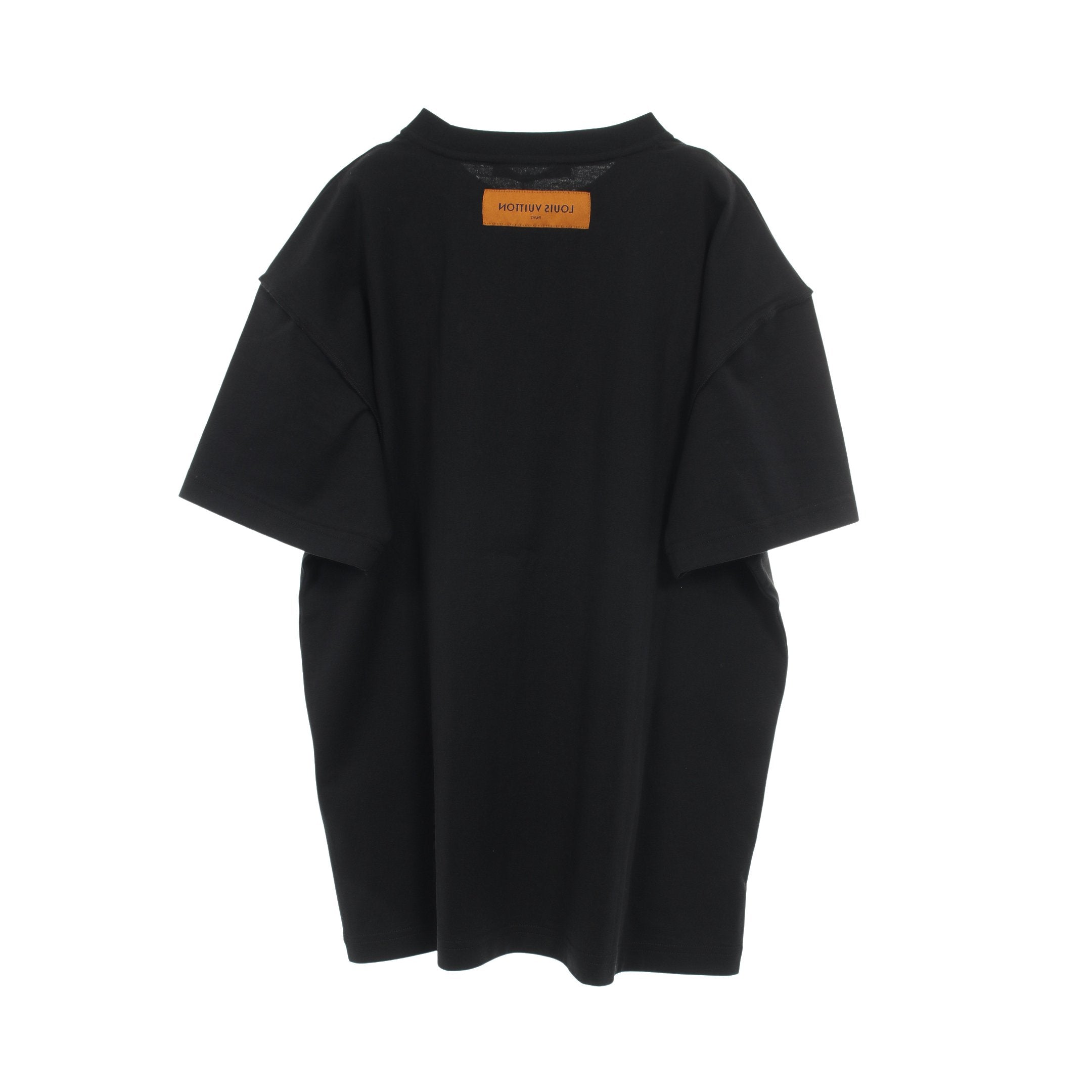 LVコンサート プリント Tシャツ クルーネック 半袖 コットン ブラック