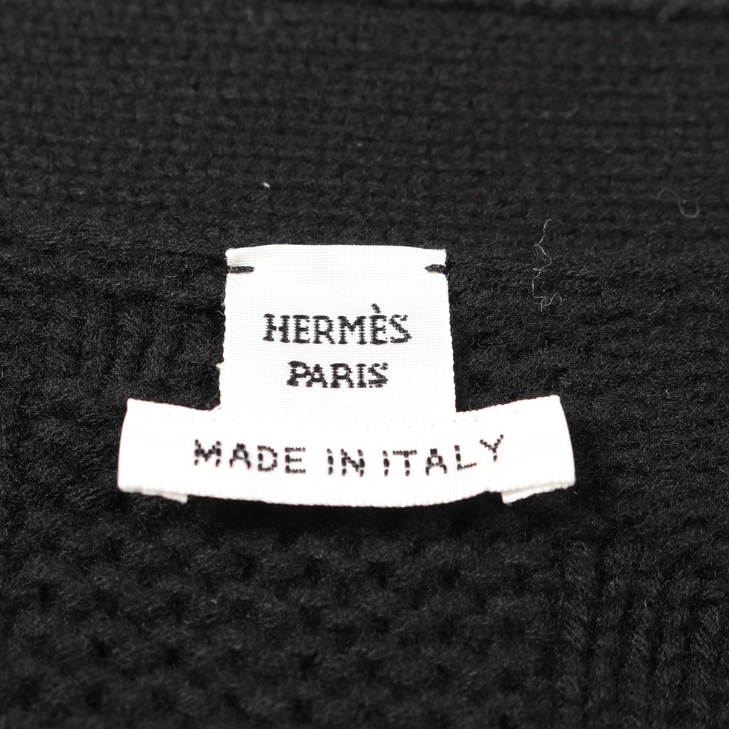 カーディガン Vネック ウール ブラック エルメス トップス HERMES