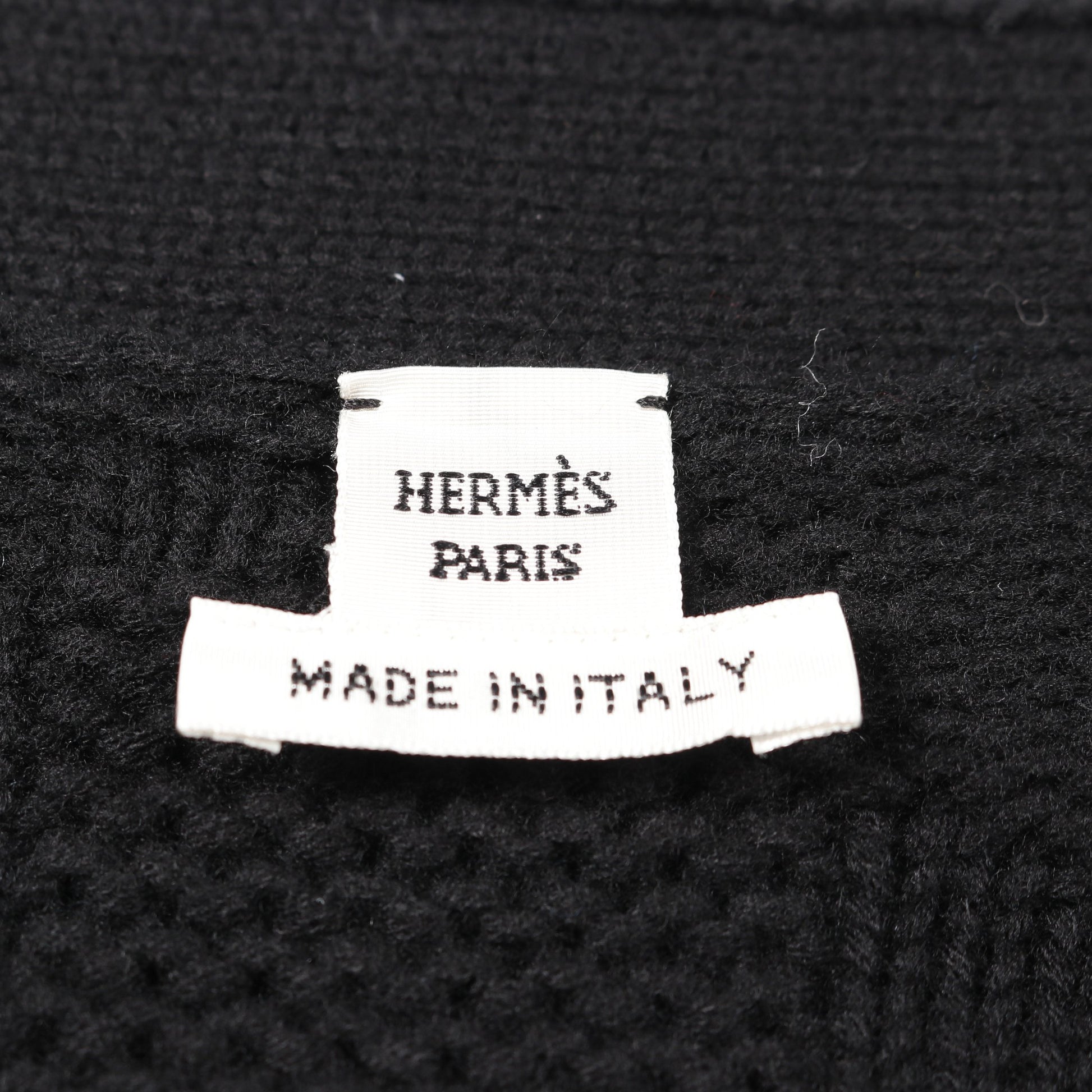 カーディガン Vネック ウール ブラック エルメス トップス HERMES