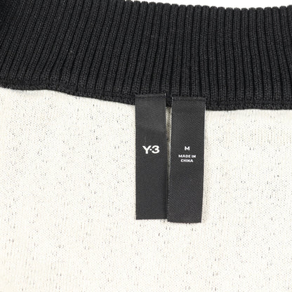 ブラッシュロゴ ニット カーディガン Vネック 長袖 オーバーサイズ ブラック ワイスリー トップス Y-3