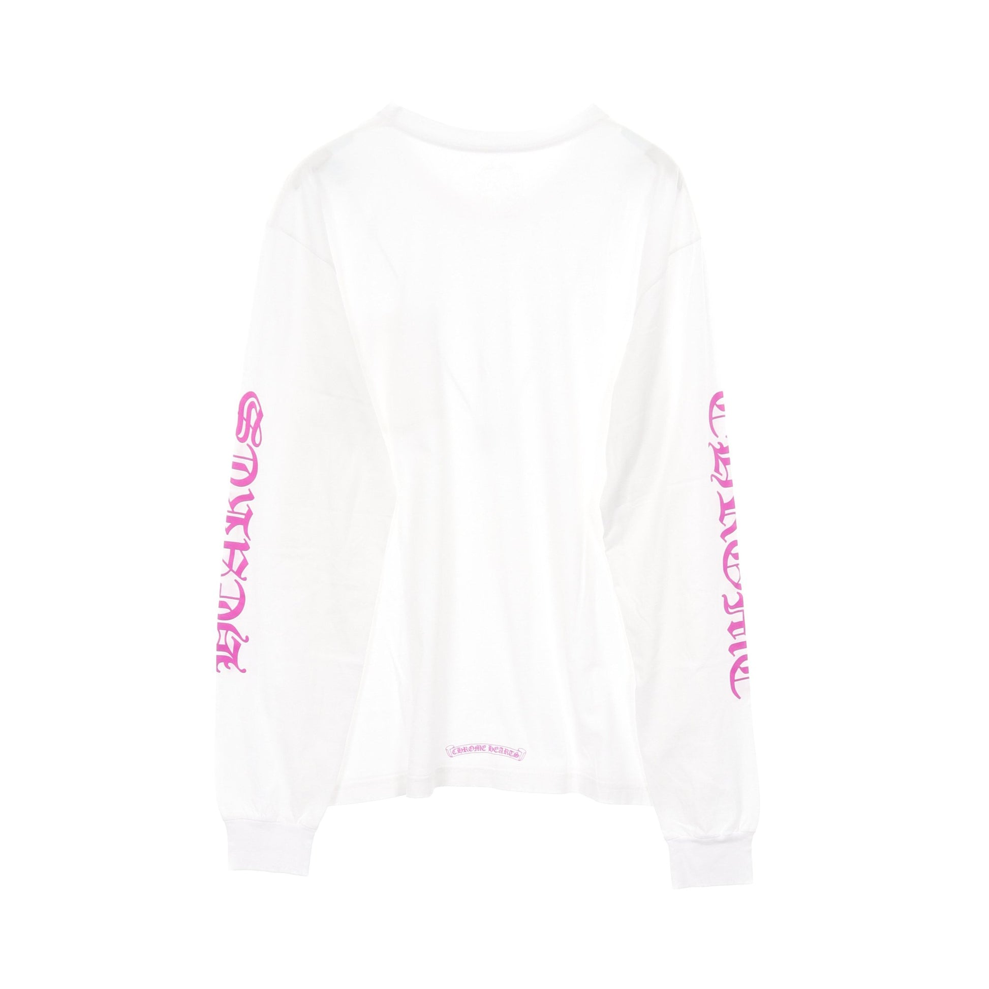 ネックロゴ Tシャツ クルーネック 長袖 コットン ホワイト クロムハーツ トップス Chrome Hearts