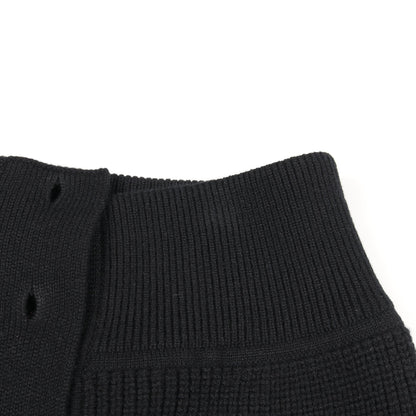 セリエボタン ニット スカート カシミヤ ブラック エルメス ボトムス HERMES