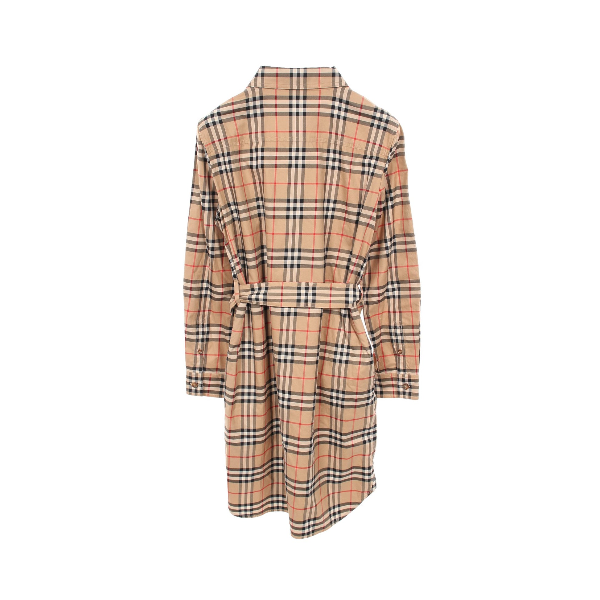 ASTRIDE CHECK SHIRT DRESS チェック シャツワンピース コットン ライトブラウン マルチカラー バーバリー ワンピース BURBERRY