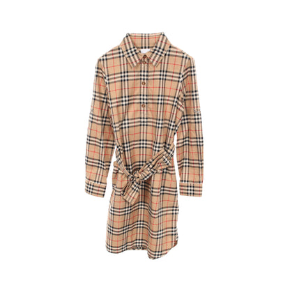 ASTRIDE CHECK SHIRT DRESS チェック シャツワンピース コットン ライトブラウン マルチカラー バーバリー ワンピース BURBERRY