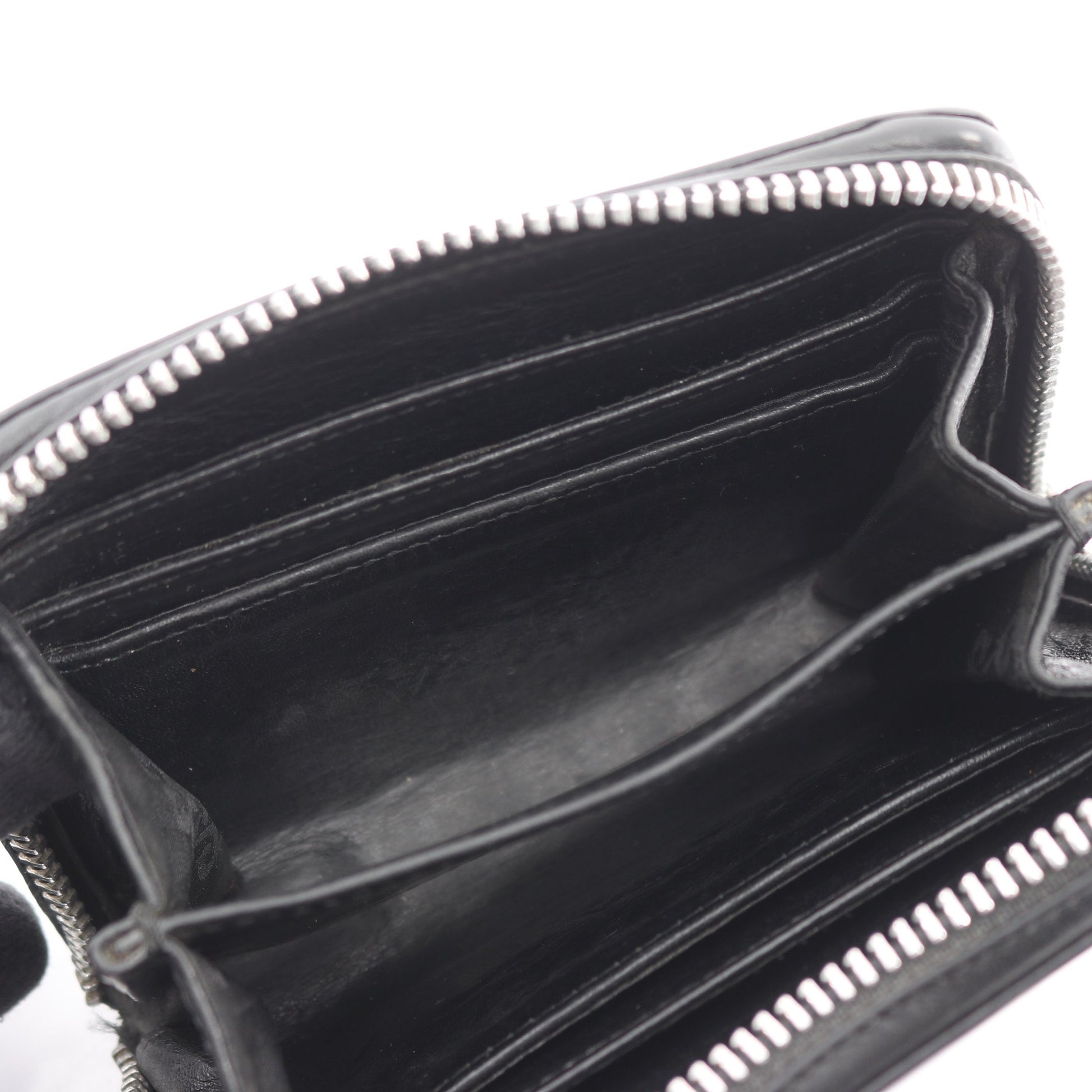 ピラミッドスタッズ コインケース ラウンドファスナー財布 レザー ブラック クロムハーツ 財布・小物 Chrome Hearts