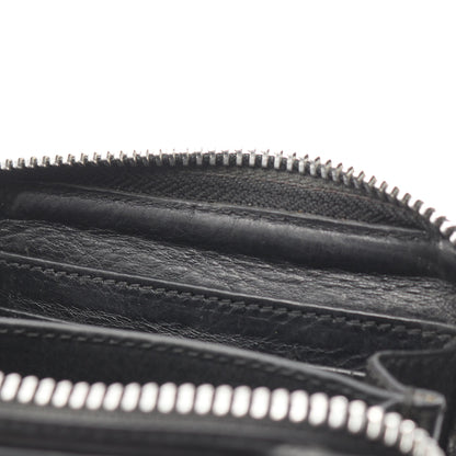 ピラミッドスタッズ コインケース ラウンドファスナー財布 レザー ブラック クロムハーツ 財布・小物 Chrome Hearts