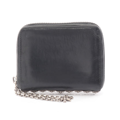 ピラミッドスタッズ コインケース ラウンドファスナー財布 レザー ブラック クロムハーツ 財布・小物 Chrome Hearts