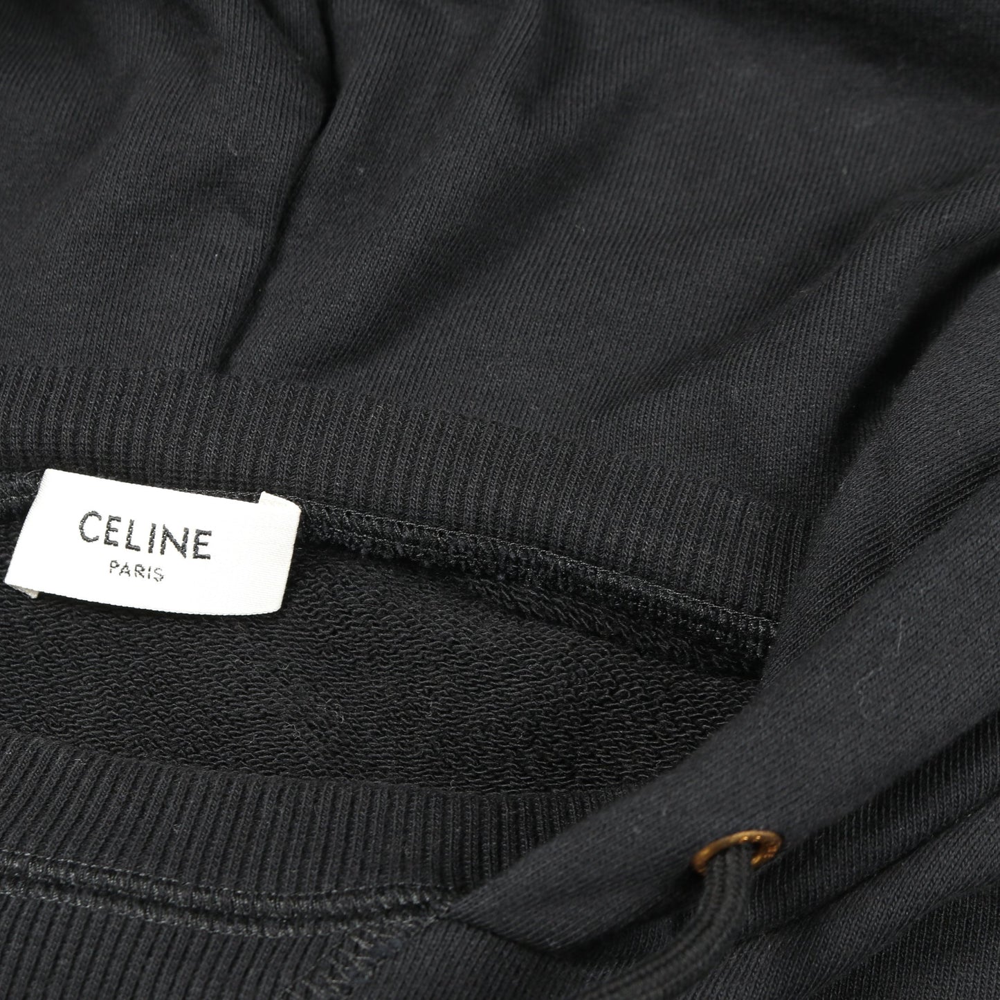 プルオーバーパーカー コットン ブラック セリーヌ トップス CELINE