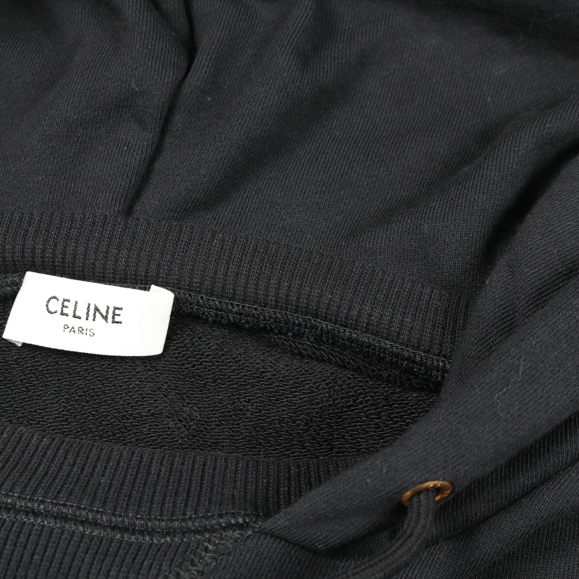 プルオーバーパーカー コットン ブラック セリーヌ トップス CELINE