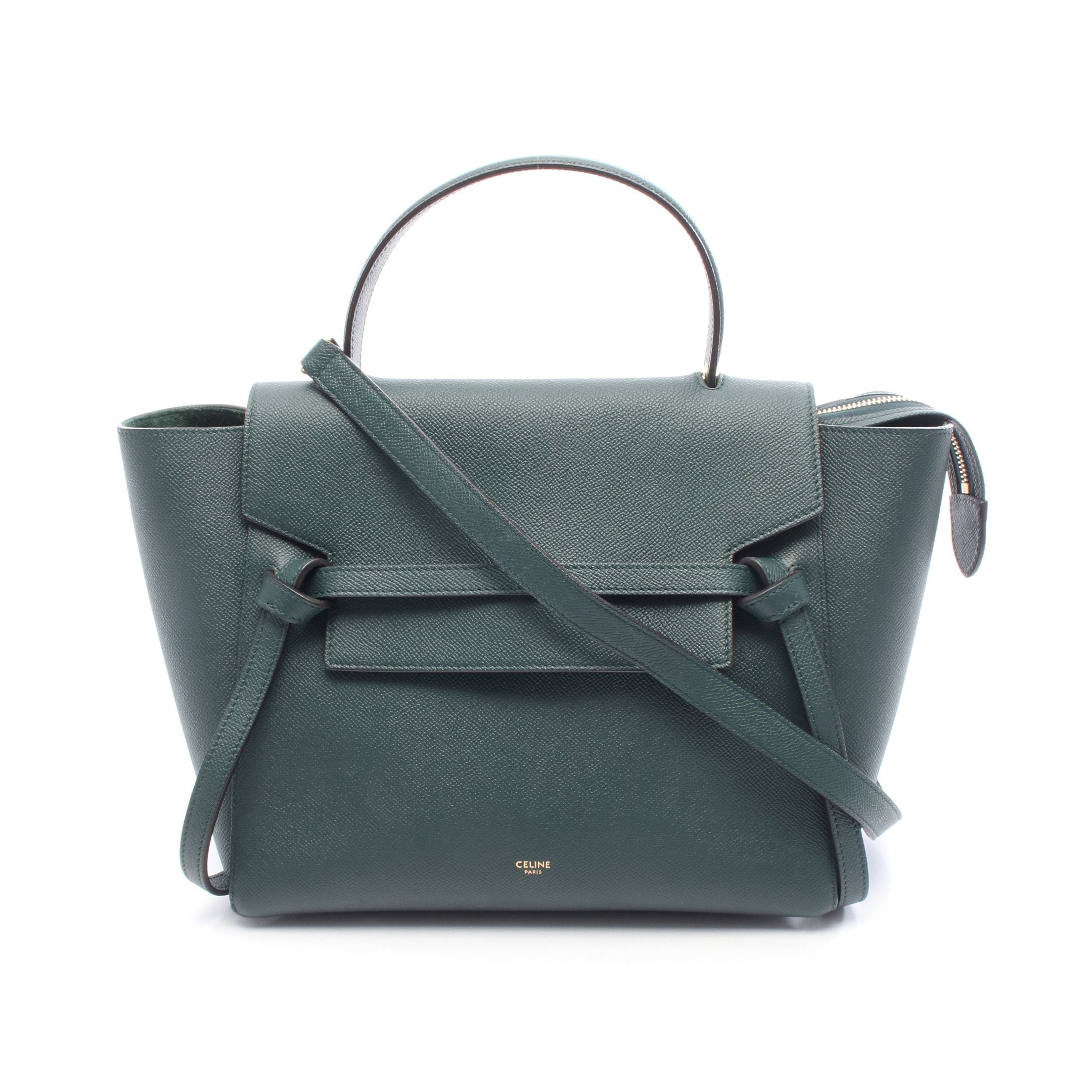 BELT BAG MINI ベルトバッグ ミニ ハンドバッグ レザー グリーン 2WAY
