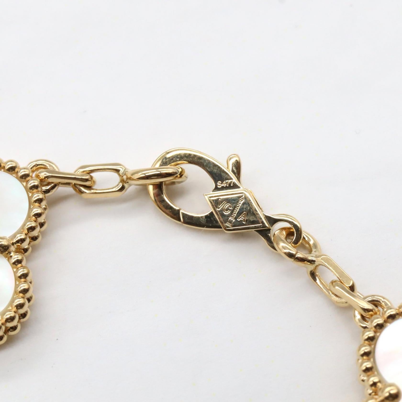 最高級品質 アルハンブラ ブレスレット マザーオブパール YG 最高級品質 アルハンブラ ブレスレット マザーオブパール YG 最高級