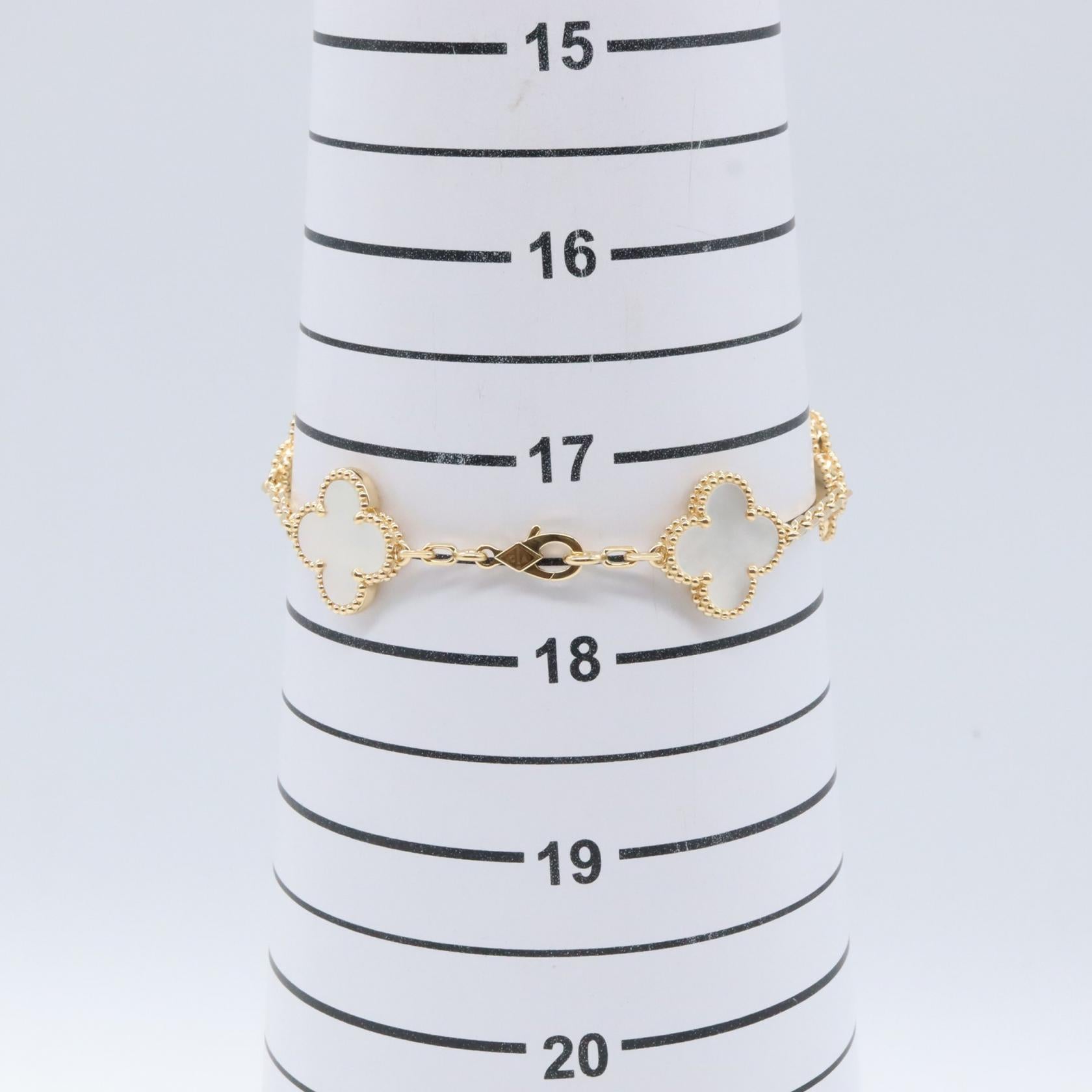 ヴィンテージアルハンブラ 5モチーフ マザーオブパール ブレスレット