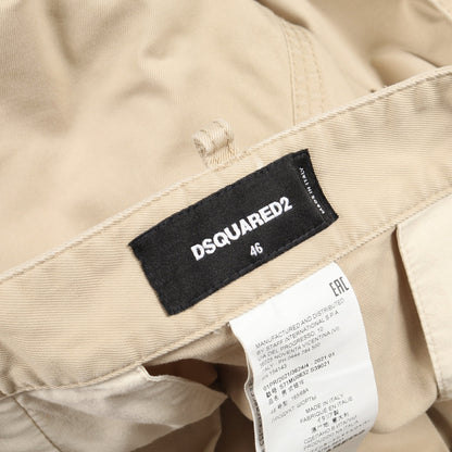 ハーフ パンツ コットン ベージュ ボタンフライ ディースクエアード ボトムス DSQUARED2